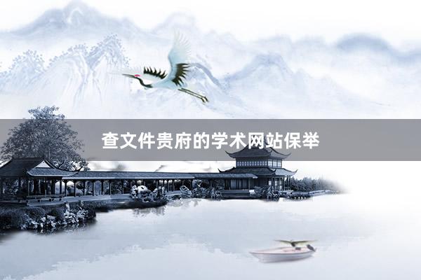查文件贵府的学术网站保举